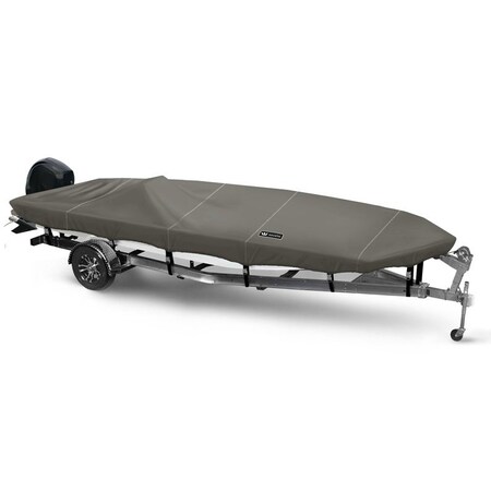 Eevelle Boat Cover JON BOAT Open, Outboard Fits 12ft 6in L up to 58in W Charcoal WSOJB1258B-CHL